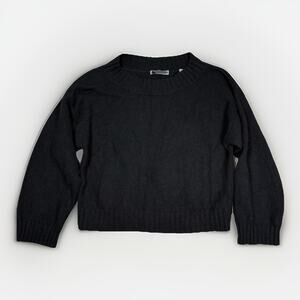 Vince Funnel Neck Long Sleeve Cashmere Pullover Sweater Black Women's Size Small